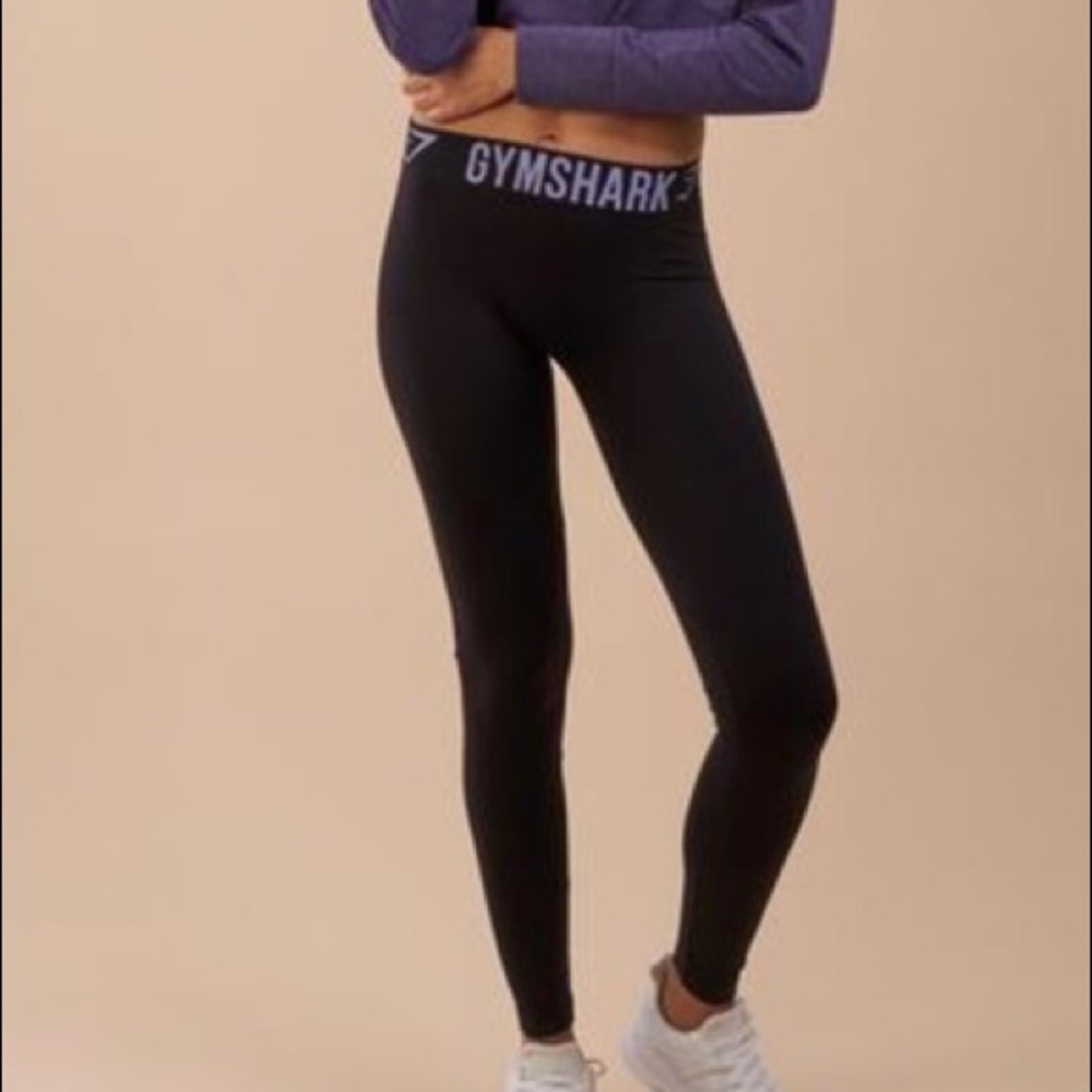 SOLDOUT Gymshark Fit Leggings (S) Black Lilac band